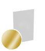Visitenkarten hoch 5/0 farbig 50 x 90 mm <br>einseitig bedruckt (CMYK 4-farbig + 1 Gold-Sonderfarbe)