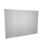 Acrylplatte mit Echtglasbeschichtung in freier Größe (rechteckig) <br>einseitig 4/0-farbig bedruckt