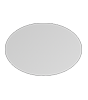 Aufkleber mit Weißdruck 4/0 farbig bedruckt oval (oval konturgeschnitten)