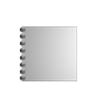Broschüre mit Metall-Spiralbindung, Endformat Quadrat 10,5 cm x 10,5 cm, 104-seitig