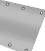 Hochwertige Blockout-Plane, 4/4-farbig beidseitig bedruckt, Ösen im Abstand von 50 cm oben und unten