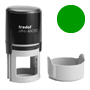Runder Automatikstempel mit grüner Farbe