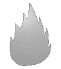 Saugnapfschild in Feuer-Form konturgefräst <br>einseitig 4/0-farbig bedruckt