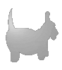 Saugnapfschild in Hund-Form konturgefräst <br>einseitig 4/0-farbig bedruckt