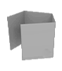 Speisekarte, gefalzt auf Quadrat 14,8 cm x 14,8 cm, 8-seiter (3-bruch Fensterfalz)