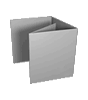 Speisekarte, gefalzt auf Quadrat 14,8 cm x 14,8 cm, 8-seiter (Wickelfalz)