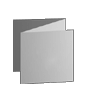 Speisekarte, gefalzt auf Quadrat 21,0 cm x 21,0 cm, 6-seiter (Zickzackfalz)
