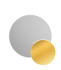Stickerbogen auf Goldfolie 4/0 farbig bedruckt rund (kreisrund konturgeschnitten)