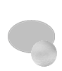 Stickerbogen auf Silberfolie 4/0 farbig bedruckt oval (oval konturgeschnitten)
